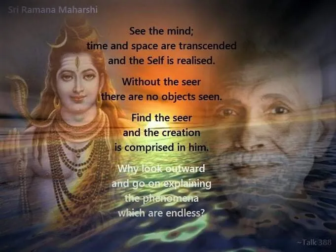 Why look outward and go on explaining the phenomena which are endless